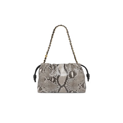 LOEWE MEDIUM FLAMENCO PURSE IN SNAKESKIN 012403-630 (30*20*10.5cm)